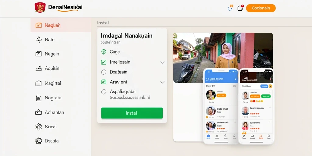 Tangkapan layar menunjukkan antarmuka utama game.
